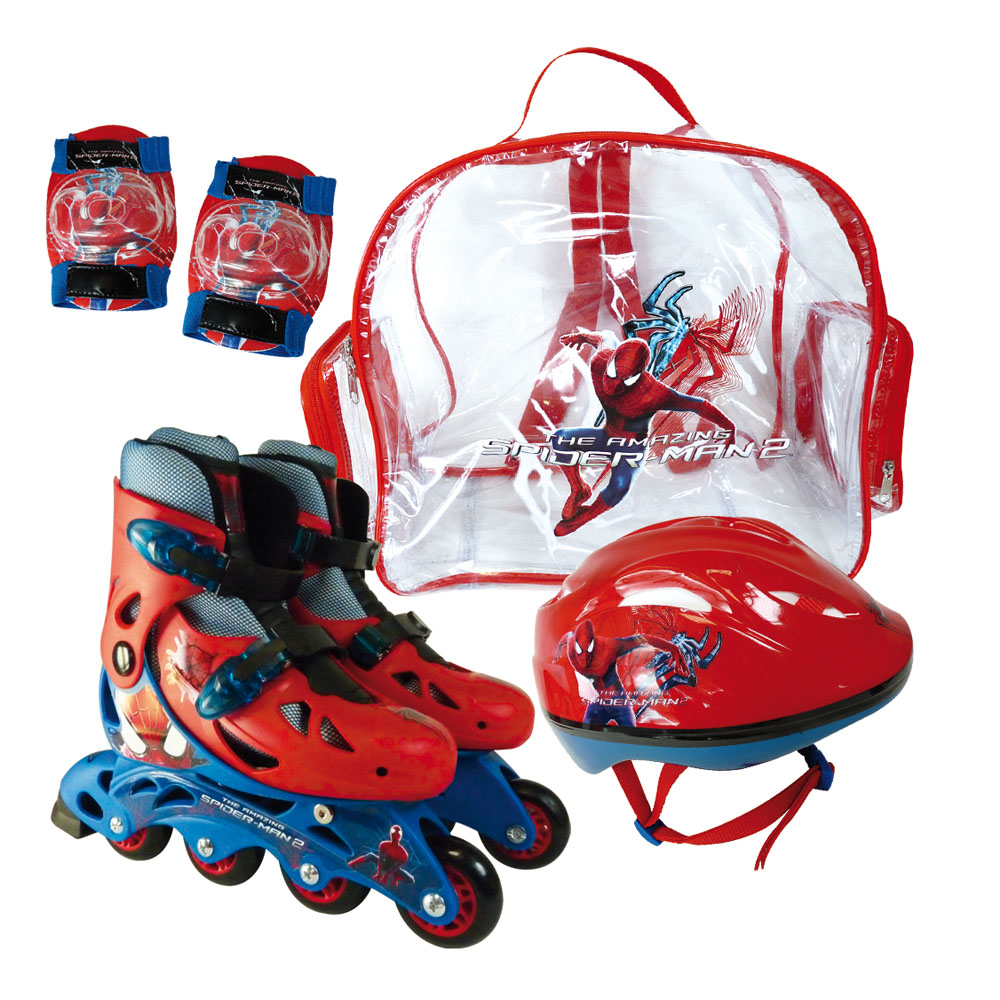 MARVEL COMICS Spider-Man Inline Roller Skates Set (34 - 37