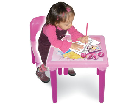 disney princess my first activity table and chair set with colouring