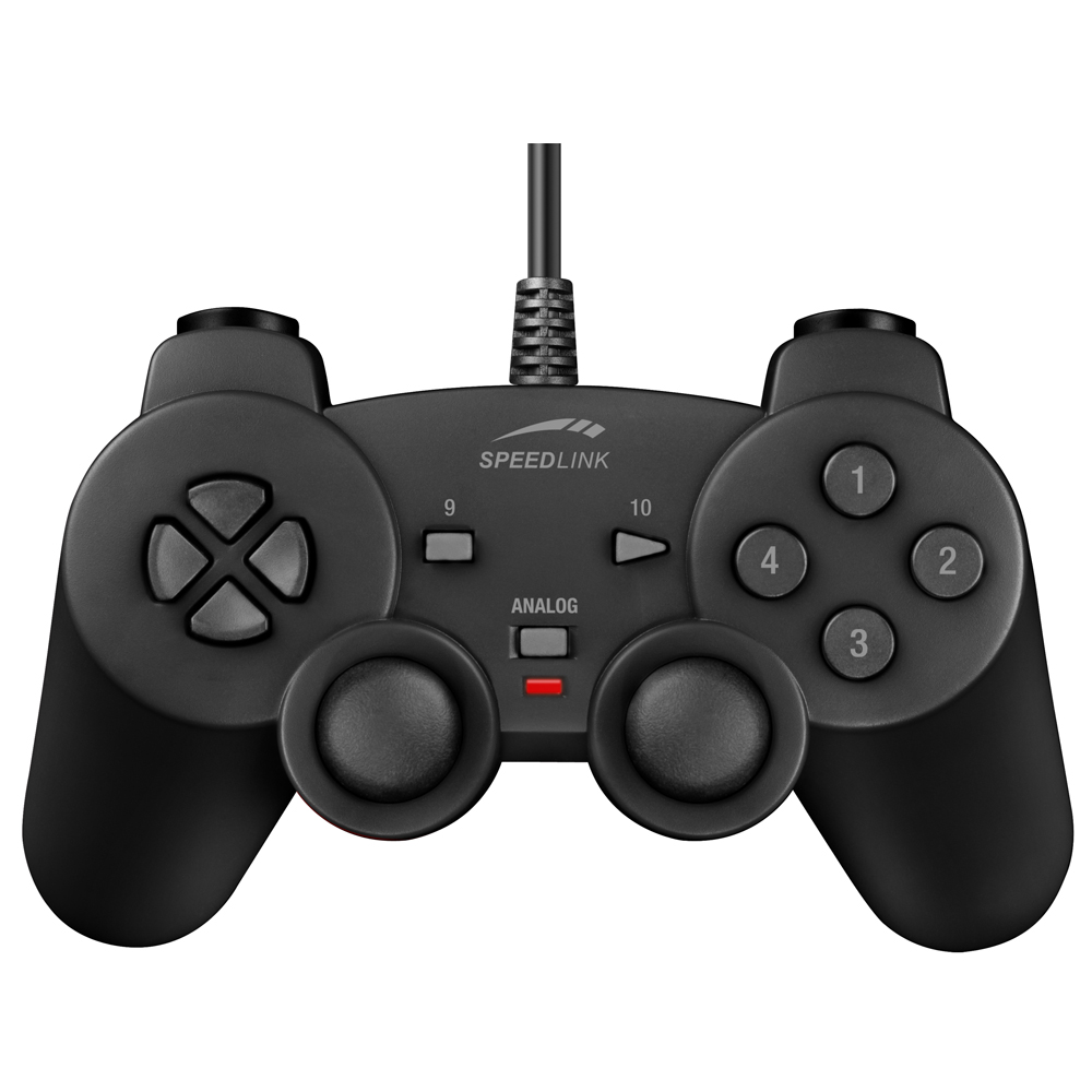 SPEEDLINK Strike USB Gamepad for PC, 1.9m, Black (SL-6535-BK) | Meroncourt