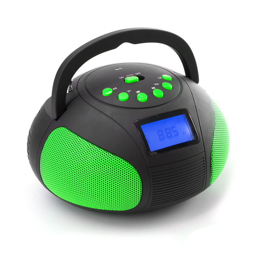 NGS Green Fire Antzz Mini Boombox with FM Radio and Bluetooth 3.0