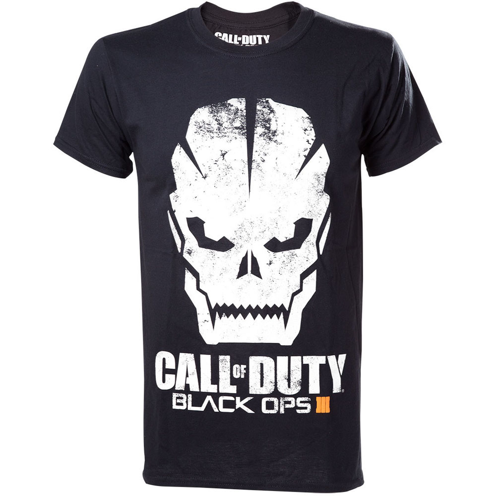 CALL OF DUTY Black Ops III Skull with Logo Men's T-Shirt, Extra Large ...