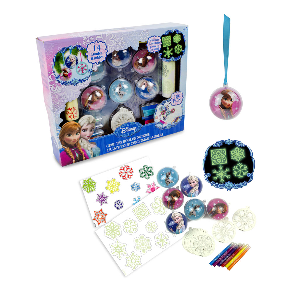 disney frozen create your christmas baubles with 110pc creative create christmas picture