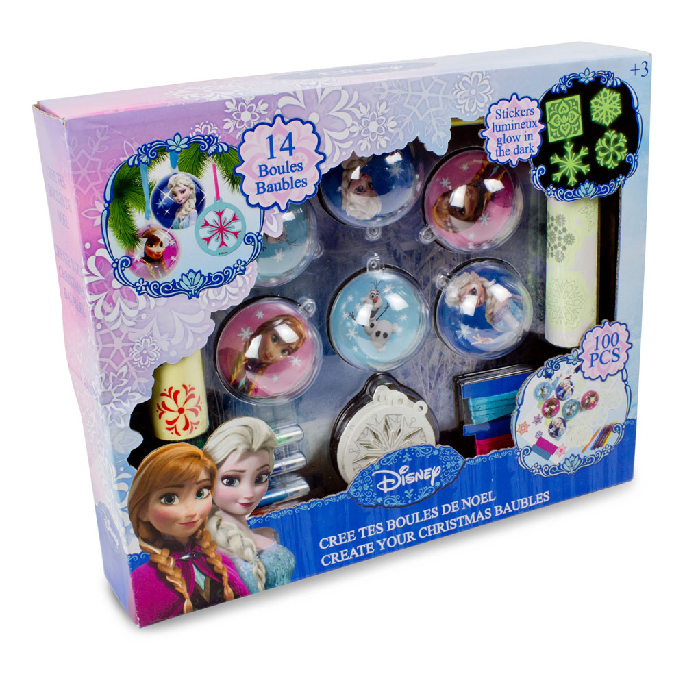 disney frozen create your christmas baubles with 110pc creative