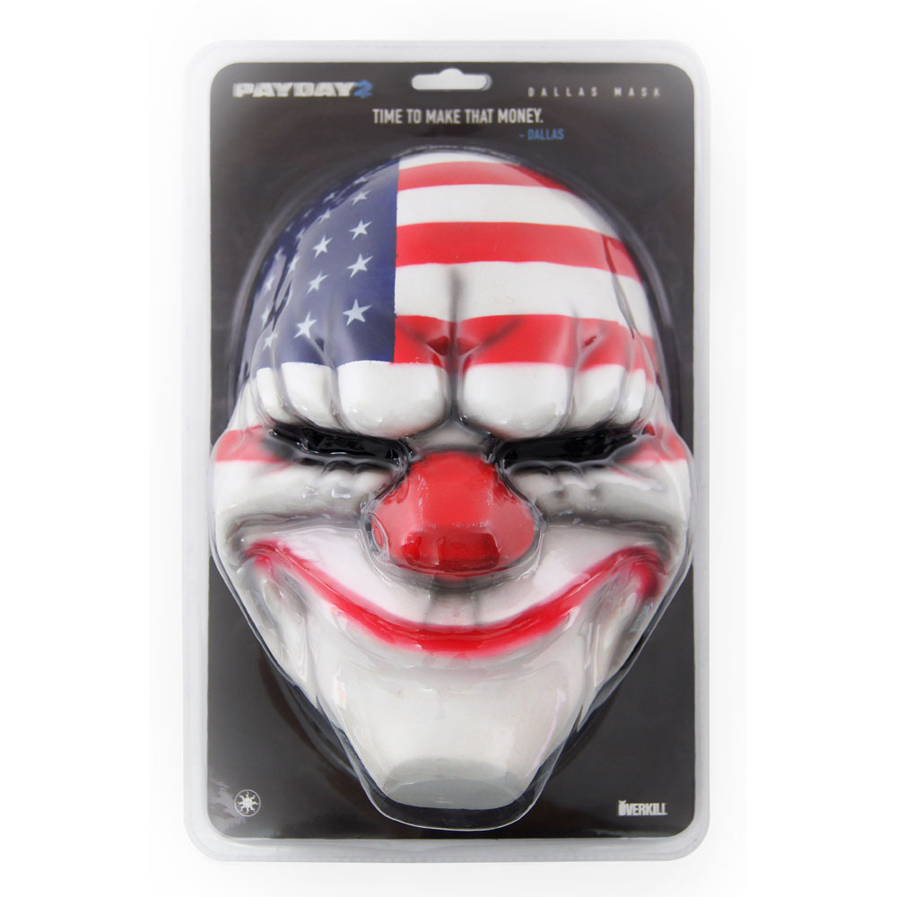 PAYDAY 2 Dallas 'Time to Make That Money' Vinyl Face Mask and Head
