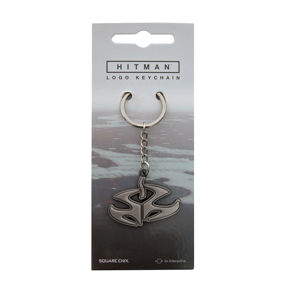 HITMAN Logo Symbol Metal Keychain One Size Silver GE3070 Meroncourt