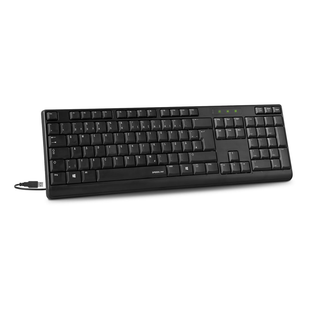 SPEEDLINK Niala USB Ergonomic Fullsize Keyboard, UK Layout, Black (SL