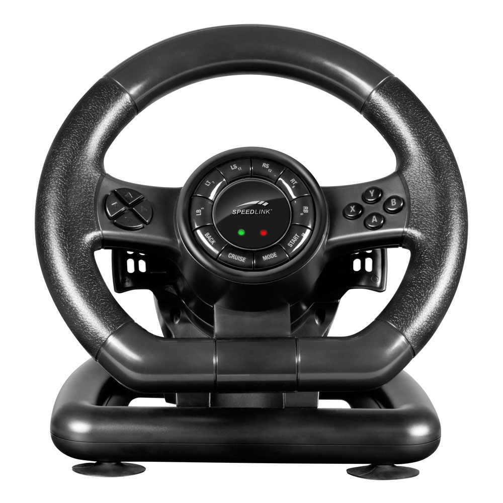 SPEEDLINK Black Bolt Racing Wheel for PC with Vibration Effects and
