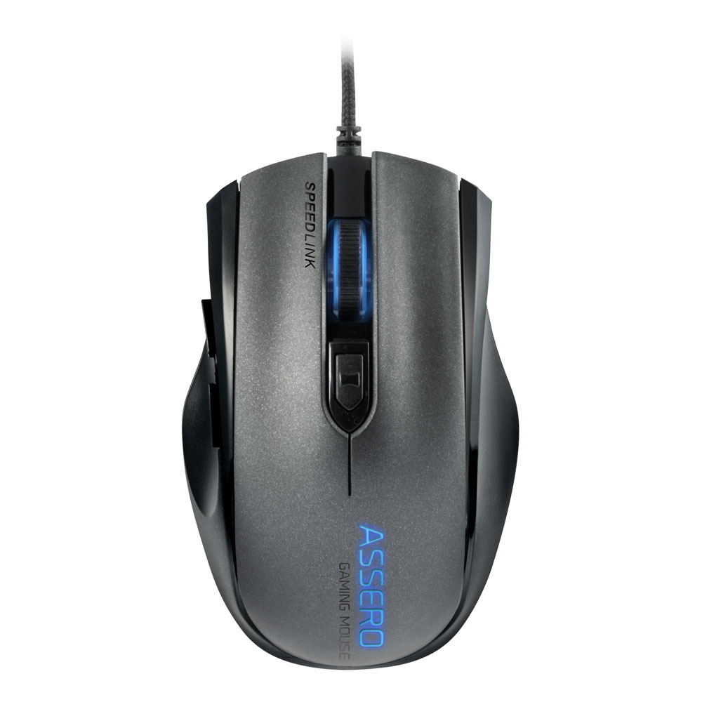 SPEEDLINK Assero 3200dpi Optical PC Gaming Mouse with FourColour LED Lighting Effects, Black
