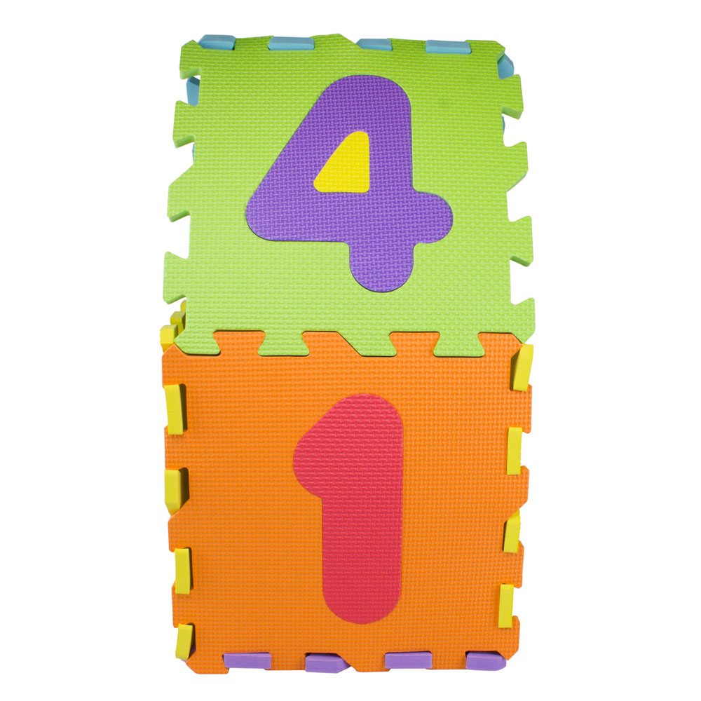 DARPEJE Children's Numbers Floor Mat Puzzle with 9 Pieces, Ages Ten