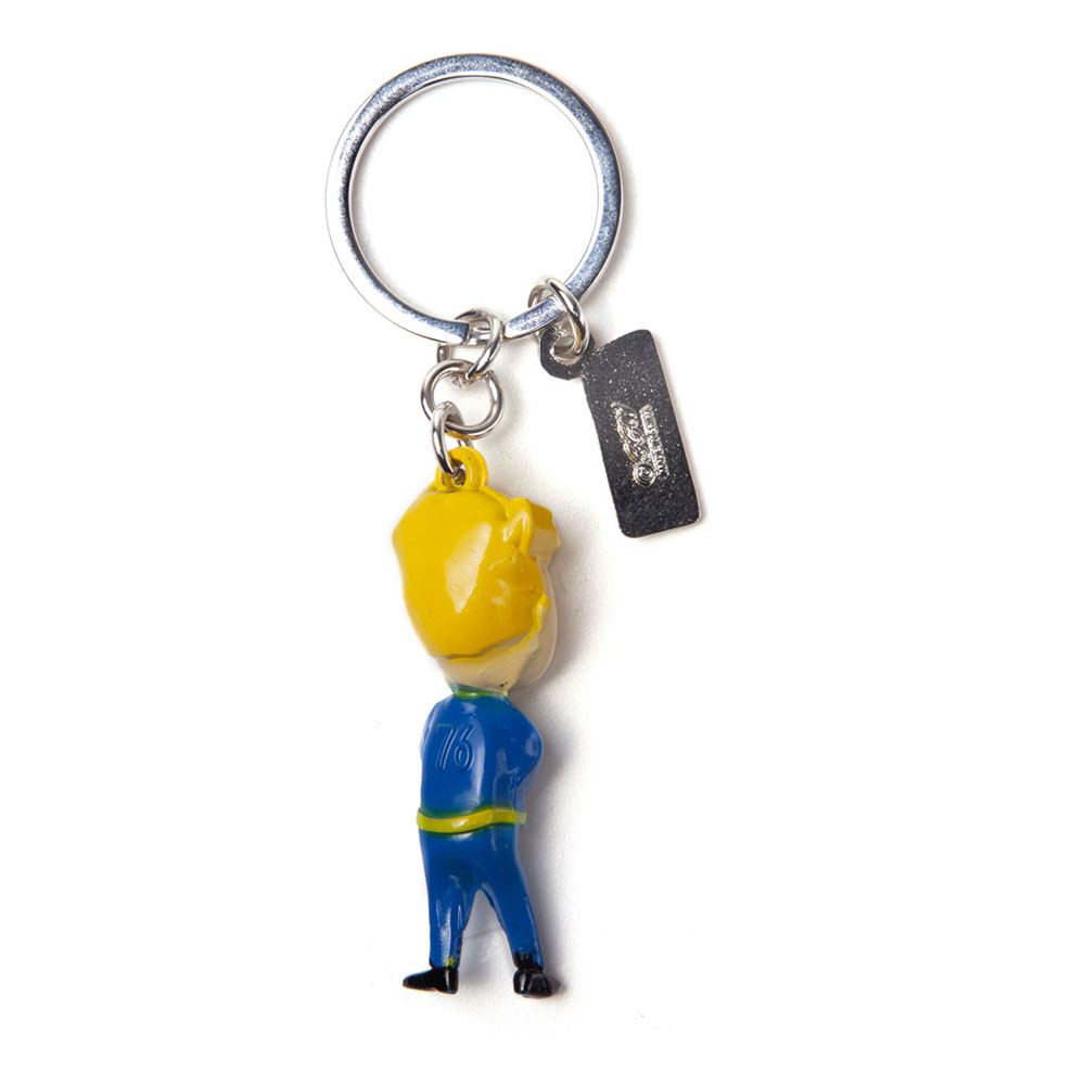 FALLOUT Vault Boy & Logo 3D Metal Keychain, Unisex, Multicolour
