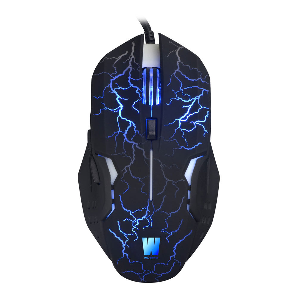 WASDKEYS M200 2500dpi Laser Gaming Mouse with Onboard Memory and Lighting Effects, Black (M200