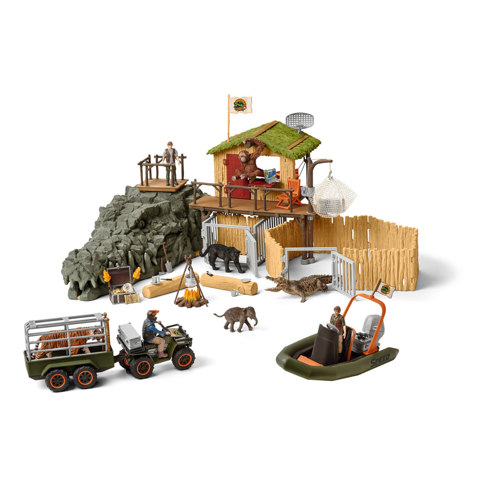 crocodile jungle research playset