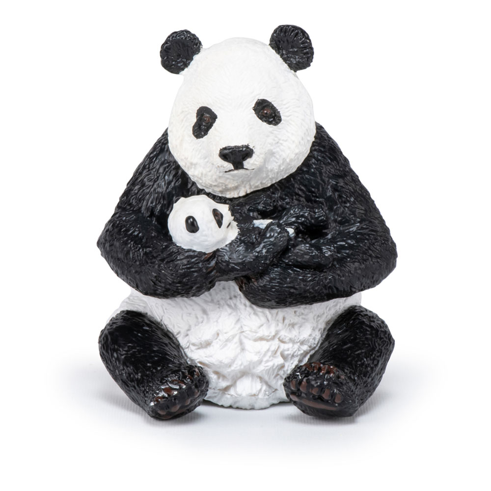 Wild Animal Kingdom-modèle 50196 Sitting Panda et Bébé figure PAPO 