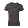 JACK DANIEL'S Classic Logo Grindle T-Shirt, Male, Small, Grey (TS181100JDS-S)