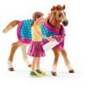 SCHLEICH Horse Club Foal Horse Toy Figure with Blanket (42361)