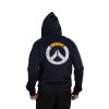 OVERWATCH Athletic Tech Full Length Zipper Hoodie, Male, Medium, Black/Blue (CHM007OW-M)