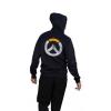 OVERWATCH Athletic Tech Full Length Zipper Hoodie, Male, Medium, Black/Blue (CHM007OW-M)