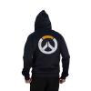 OVERWATCH Athletic Tech Full Length Zipper Hoodie, Male, Small, Black/Blue (CHM007OW-S)