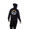 OVERWATCH Athletic Tech Full Length Zipper Hoodie, Male, Extra Large, Black/Blue (CHM007OW-XL)