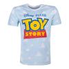 DISNEY Toy Story 4 Logo with All-over Clouds T-Shirt, Male, Large, Blue (TS318030TOY-L)