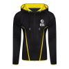 ESL Logo TEQ Full Length Zipper Hoodie, Male, Extra Large, Black/Yellow (HD406622ESL-XL)