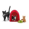 SCHLEICH Farm World Playtime for Cute Cats Toy Playset, 3 to 8 Years, Multi-colour (42501)