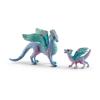 SCHLEICH Bayala Blossom Dragon Mother and Baby Toy Figures (70592)