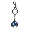 NINTENDO Super Mario Bros. Chain Chomp Character Metal Keychain, Unisex, Blue/Black (KE833410NTN)