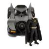 DC COMICS Batman 1989 Movie Batmobile Metals Die-cast Toy Car with Die-cast Batman Figure, Unisex, 1:24 Scale, 8 Years or Above, Black (253215002)