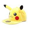 POKEMON Pikachu Plush with Ears Snapback Baseball Cap, Unisex, Yellow/Black (SB276317POK)