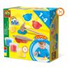 SES CREATIVE Children's My First Modelling Dough with Clay Tools Set, 3 Pots (90g), Unisex, 1 to 4 Years, Multi-colour (14432)