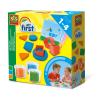 SES CREATIVE Children's My First Modelling Dough with Cutters Set, 3 Pots, Unisex, 1 to 4 Years, Multi-colour (14433)