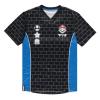 NINTENDO Super Mario Bros. Mario Brick Print Sports Jersey T-Shirt, Male, Extra Large, Black/Blue (TS142040NTN-XL)