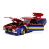 MARVEL COMICS Captain Marvel 1973 Ford Mustang Mach 1 Die-cast Toy Muscle Sports Car, Unisex, 1:24 Scale, Eight Years and Above, Multi-colour (253225009)