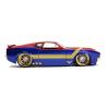 MARVEL COMICS Captain Marvel 1973 Ford Mustang Mach 1 Die-cast Toy Muscle Sports Car, Unisex, 1:24 Scale, Eight Years and Above, Multi-colour (253225009)