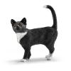 SCHLEICH Farm World Cat Standing Toy Figure, Black/White, 3 to 8 Years (13770)