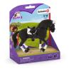 SCHLEICH Horse Club Frisian Stallion Riding Tournament Toy Figure, Black, 5 to 12 Years (42457)