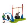 SCHLEICH Farm World Puppy Agility Training  Toy Figure Set, 3 to 8 Years, Multi-colour (42536)