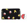 POKEMON Pika & Pokeball All-Over Print Zip Around Purse Wallet, Female, Black (GW667830POK)