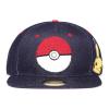 POKEMON Pokeball Denim Snapback Baseball Cap, Unisex, Blue (NH005405POK)