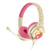 NINTENDO Animal Crossing Isabelle Interactive Study Premier Children's Headphone with Boom Microphone, 3 Years and Above, Cream/Pink (AC0848)