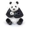 PAPO Wild Animal Kingdom Sitting Panda and Baby Toy Figure, Three Years or Above, White/Black (50196)