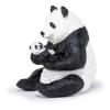 PAPO Wild Animal Kingdom Sitting Panda and Baby Toy Figure, Three Years or Above, White/Black (50196)