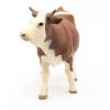 PAPO Farmyard Friends Simmental Cow Toy Figure, Three Years or Above, Brown/White (51133)