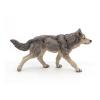 PAPO Wild Animal Kingdom Grey Wolf Toy Figure, Three Years or Above, Grey (53012)