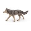 PAPO Wild Animal Kingdom Grey Wolf Toy Figure, Three Years or Above, Grey (53012)