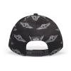 STAR WARS The Mandalorian Helmet Patch with Grogu All-over Print Adjustable Baseball Cap, Black/Grey (BA750483STW)