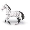 PAPO Horse and Ponies Black Appaloosa Horse Toy Figure, Three Years or Above, White/Black (51539)