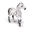 PAPO Horse and Ponies Black Appaloosa Horse Toy Figure, Three Years or Above, White/Black (51539)