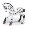 PAPO Horse and Ponies Black Appaloosa Foal Toy Figure, Three Years or Above, White/Black (51540)